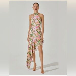 ASTR the label Floral Asymmetrical Dress